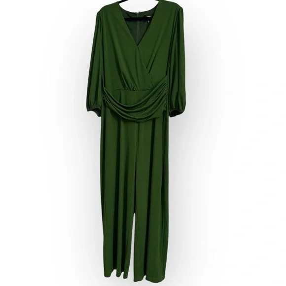 ALEXIA ADMOR NWT $255 Retail Kara Jumpsuit, Size XL, Army Green - Picture 4 of 11